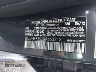 2013 Mercedes-Benz E 350 Luxury with VIN WDDHF8JB1DA663213, listed as a IAAI auction lot 41955371 with 92,711 mi miles and . Bid and sale history available at DreamBid. Image 9.