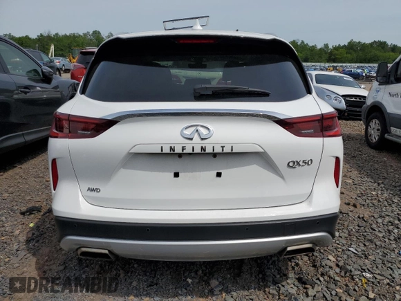 2024 Infiniti QX50 Luxe with VIN 3PCAJ5BB7RF115190, listed as a Copart auction lot 58425035 with 10,637 mi miles and Salvage title. Bid and sale history available at DreamBid. Image 6.
