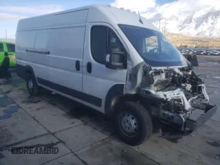 2023 Ram ProMaster Cargo with VIN 3C6MRVJGXPE501020, listed as a Copart auction lot 82050114 with 22,623 mi miles and Salvage Title. Bid and sale history available at DreamBid. Image 4.