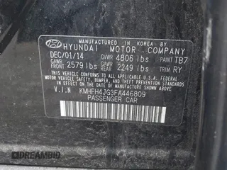 2015 Hyundai Azera Limited with VIN KMHFH4JG3FA446809, listed as a IAAI auction lot 42628069 with 136,777 mi miles and . Bid and sale history available at DreamBid. Image 9.