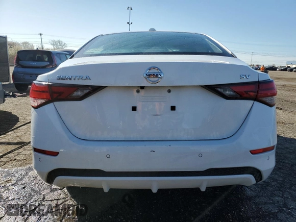 2023 Nissan Sentra SV with VIN 3N1AB8CV9PY249582, listed as a Copart auction lot 54215195 with 61,110 mi miles and Clean Title. Bid and sale history available at carsss.com. Image 6.
