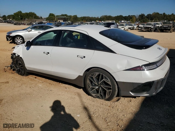 2023 Hyundai IONIQ 6 Limited with VIN KMHM54AA3PA047105, listed as a Copart auction lot 76927094 with 11024 miles and Salvage Title. Bid and sale history available at carsss.com. Image 2.