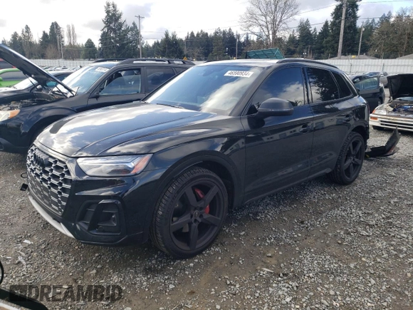 2021 Audi SQ5 Premium Plus with VIN WA1B4AFY5M2040238, listed as a Copart auction lot 46590934 with 16,841 mi miles and . Bid and sale history available at DreamBid. Image 1.