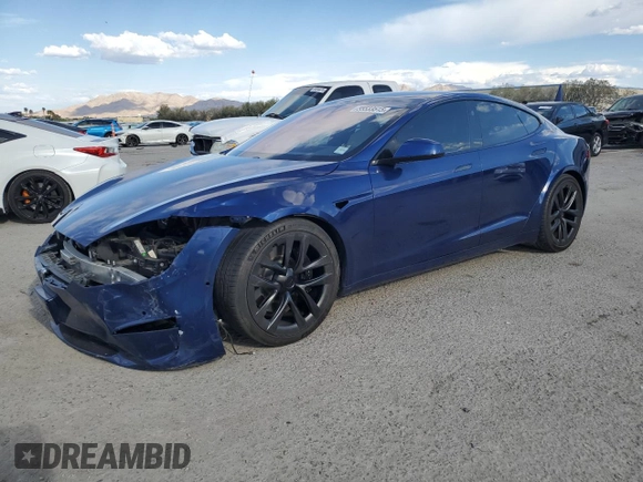 2021 Tesla Model S Long Range z VIN 5YJSA1E52MF437103, wystawiony jako Copart lot #55533515 z przebiegiem 59 015 mil mil oraz Szkoda całkowita • Salvage title. Historia ofert i sprzedaży dostępna na DreamBid. Obrazek 1.