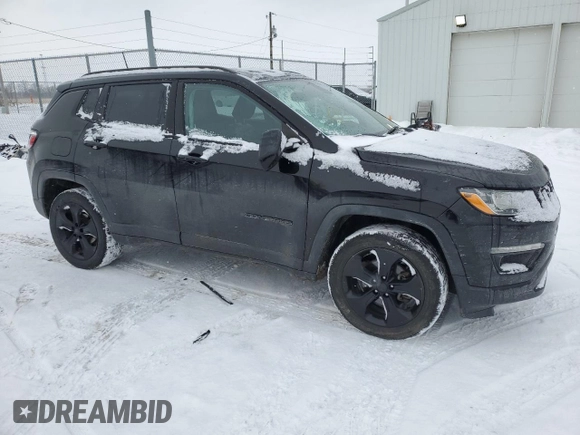 2018 Jeep Compass Latitude with VIN 3C4NJDBB0JT493661, listed as a Copart auction lot 88695545 with 89,046 mi miles and Salvage Title. Bid and sale history available at DreamBid. Image 4.