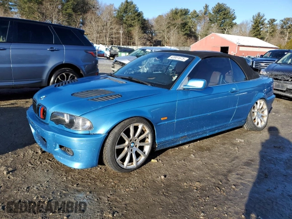 2002 BMW 3 Series 330Ci with VIN WBABS53472JU93846, listed as a Copart auction lot 43951675 with 202,663 mi miles and Clean title. Bid and sale history available at DreamBid. Image 1.