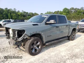 2021 Ram 1500 Big Horn with VIN 1C6SRFFT7MN562092, listed as a Copart auction lot 58809725 with 117,065 mi miles and Salvage title. Bid and sale history available at DreamBid. Image 1.