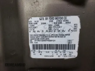 2007 Ford F-150 STX with VIN 1FTRX12W57FB26131, listed as a Copart auction lot 45450265 with 120,599 mi miles and Salvage Title. Bid and sale history available at DreamBid. Image 12.