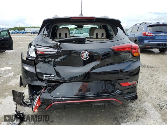 2021 Buick Encore GX Select with VIN KL4MMDS26MB170752, listed as a Copart auction lot 58847145 with 26,631 mi miles and Salvage title. Bid and sale history available at DreamBid. Image 6.