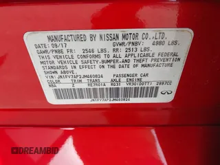 2018 Infiniti Q50 Red Sport 400 with VIN JN1FV7AP2JM460824, listed as a IAAI auction lot 42077854 with 91,062 mi miles and . Bid and sale history available at DreamBid. Image 9.