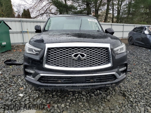 2018 Infiniti QX80 with VIN JN8AZ2NE0J9190068, listed as a Copart auction lot 81597904 with Not provided miles and Salvage title. Bid and sale history available at DreamBid. Image 5.