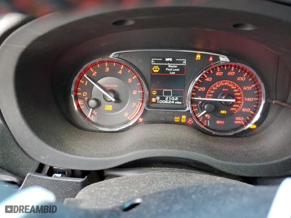 2016 Subaru WRX with VIN JF1VA1B66G9825319, listed as a Copart auction lot 46022475 with 100,624 mi miles and Salvage Title. Bid and sale history available at carsss.com. Image 9.