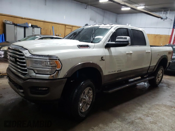2022 Ram 2500 Longhorn z VIN 3C6UR5GL8NG165499, wystawiony jako Copart lot #77813584 z przebiegiem 49 443 mil mil oraz Szkoda całkowita • Salvage title. Historia ofert i sprzedaży dostępna na DreamBid. Obrazek 1.