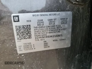 2019 Cadillac XT5 Luxury FWD with VIN 1GYKNCRSXKZ132871, listed as a Copart auction lot 54879405 with 57,325 mi miles and Salvage title. Bid and sale history available at DreamBid. Image 13.