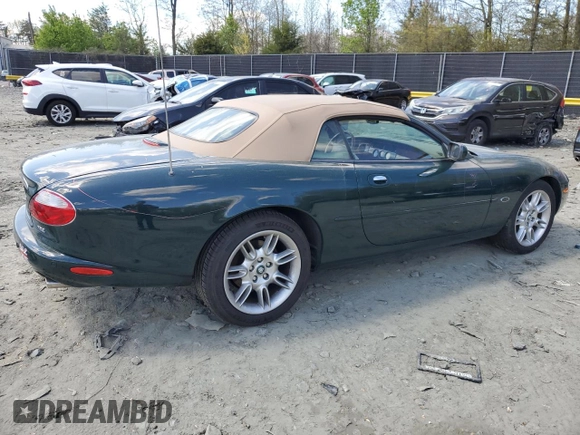 2002 Jaguar XK with VIN SAJDA42C22NA23724, listed as a Copart auction lot 53521005 with 61,468 mi miles and Salvage Title. Bid and sale history available at DreamBid. Image 3.