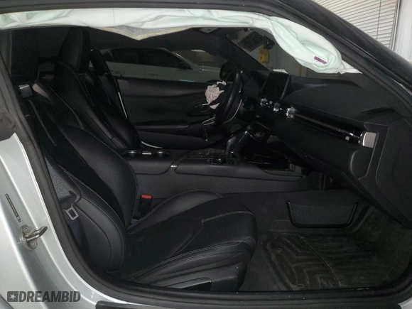 2021 Toyota GR Supra 3.0 with VIN WZ1DB0C04MW045065, listed as a Copart auction lot 46002785 with 0 mi miles and Salvage Title. Bid and sale history available at carsss.com. Image 10.