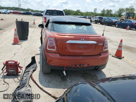 2014 MINI Cooper Coupe with VIN WMWSX1C53ET507902, listed as a Copart auction lot 64094884 with 0 mi miles and Salvage Title. Bid and sale history available at carsss.com. Image 6.