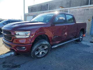 2021 Ram 1500 Laramie with VIN 1C6SRFJT9MN681222, listed as a Copart auction lot 81942734 with 41,399 mi miles and Salvage Title. Bid and sale history available at carsss.com. Image 1.