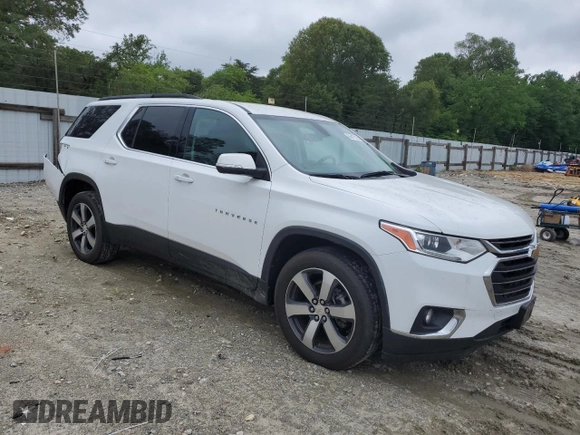 2021 Chevrolet Traverse LT with VIN 1GNEVHKWXMJ214024, listed as a Copart auction lot 56917015 with 68,829 mi miles and Salvage title. Bid and sale history available at DreamBid. Image 4.