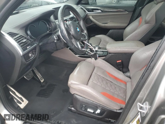 2020 BMW X3 M Competition with VIN 5YMTS0C06LLT10876, listed as a Copart auction lot 78739994 with 42,351 mi miles and Salvage title. Bid and sale history available at DreamBid. Image 7.