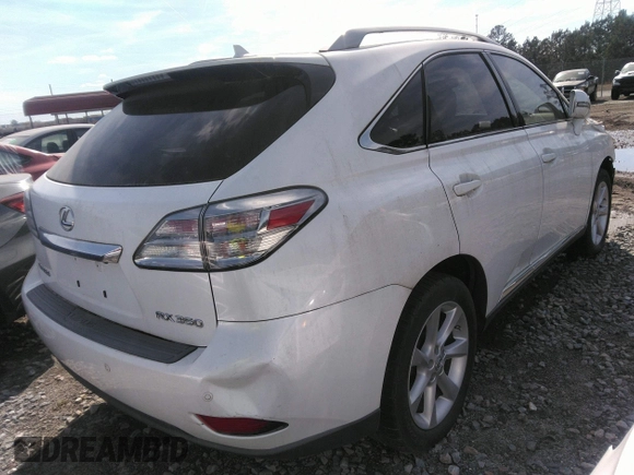 2010 Lexus RX 350 with VIN 2T2ZK1BA0AC027019, listed as a IAAI auction lot 34542729 with 1 mi miles. Bid and sale history available at carsss.com. Image 4.