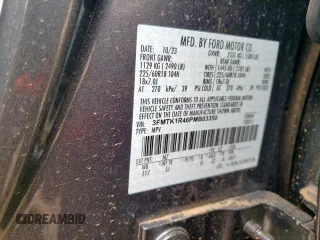 2023 Ford Mustang Mach-E Select z VIN 3FMTK1R46PMB03350, wystawiony jako Copart lot #58590285 z przebiegiem 10 448 mil mil oraz Szkoda całkowita • Salvage title. Historia ofert i sprzedaży dostępna na DreamBid. Obrazek 13.