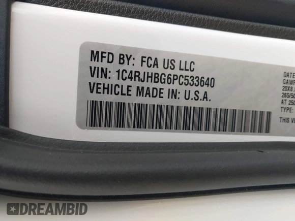 2023 Jeep Grand Cherokee Limited with VIN 1C4RJHBG6PC533640, listed as a IAAI auction lot 41499772 with Not provided miles and . Bid and sale history available at DreamBid. Image 9.
