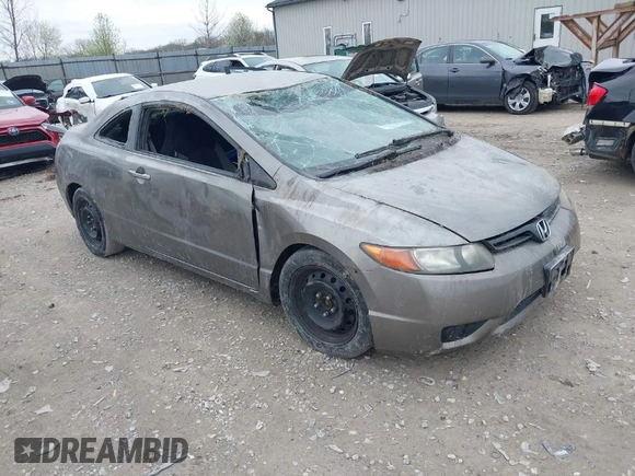 2008 Honda Civic Cpe LX with VIN 2HGFG12608H560476, listed as a IAAI auction lot 41954604 with 288,649 mi miles. Bid and sale history available at carsss.com. Image 1.