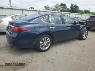2018 Infiniti Q70 Luxe with VIN JN1BY1ARXJM220845, listed as a Copart auction lot 59738435 with 93,999 mi miles and Salvage title. Bid and sale history available at DreamBid. Image 3.