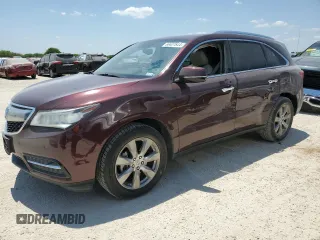 2014 Acura MDX Advance with VIN 5FRYD3H88EB013377, listed as a Copart auction lot 80423224 with 164,271 mi miles and Salvage title. Bid and sale history available at DreamBid. Image 1.