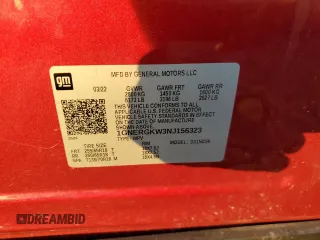 2022 Chevrolet Traverse LT Cloth with VIN 1GNERGKW3NJ156323, listed as a Copart auction lot 71925974 with Not provided miles and Non repairable. Bid and sale history available at DreamBid. Image 13.
