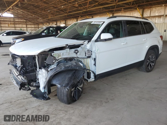 2024 Volkswagen Atlas SE z VIN 1V2LR2CA9RC596027, wystawiony jako Copart lot #46143305 z przebiegiem 12 265 mil mil oraz Szkoda całkowita • Salvage title. Historia ofert i sprzedaży dostępna na DreamBid. Obrazek 1.