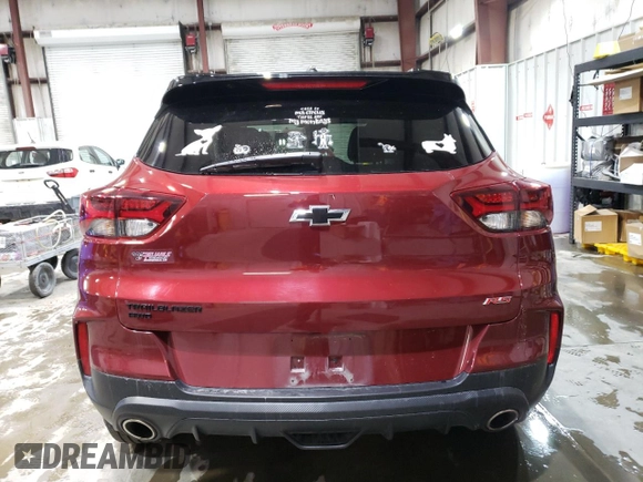 2022 Chevrolet TrailBlazer RS with VIN KL79MUSL7NB063101, listed as a Copart auction lot 47316945 with 62,658 mi miles and Salvage Title. Bid and sale history available at DreamBid. Image 6.