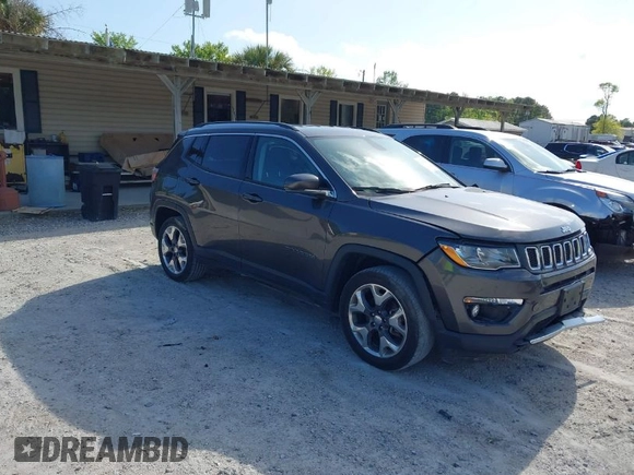 2020 Jeep Compass Limited with VIN 3C4NJCCB4LT218595, listed as a IAAI auction lot 42017002 with 90,737 mi miles and . Bid and sale history available at DreamBid. Image 1.