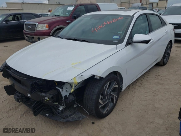2024 Hyundai Elantra Limited with VIN KMHLP4DG6RU815330, listed as a IAAI auction lot 42046866 with 19,052 mi miles. Bid and sale history available at carsss.com. Image 2.