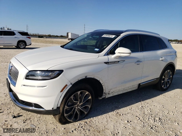 2022 Lincoln Nautilus Reserve with VIN 2LMPJ6K90NBL20371, listed as a Copart auction lot 83909824 with NaN miles and Salvage Title. Bid and sale history available at carsss.com. Image 1.
