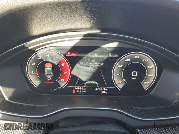 2022 Audi SQ5 Premium Plus with VIN WA1B4AFY0N2087887, listed as a Copart auction lot 88809855 with 14,999 mi miles and Salvage Title. Bid and sale history available at carsss.com. Image 9.
