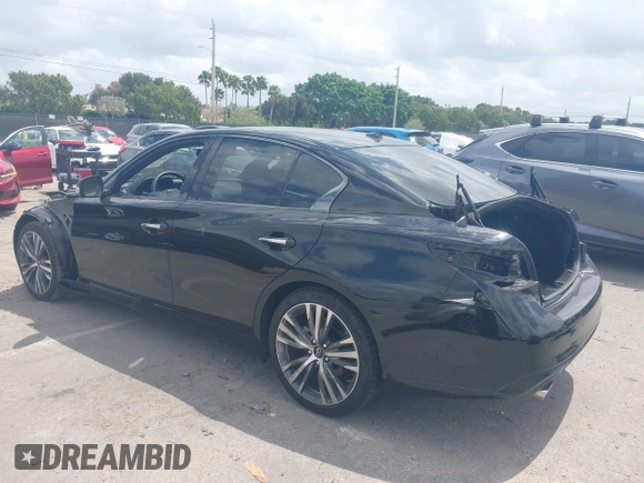 2024 Infiniti Q50 Sensory with VIN JN1EV7CP2RM601184, listed as a IAAI auction lot 41905917 with 3,448 mi miles and . Bid and sale history available at DreamBid. Image 3.