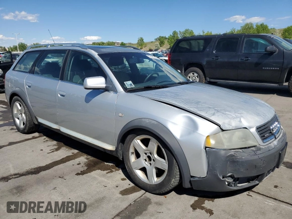 2003 Audi allroad A6 V8 z VIN WA1YD64B43N006004, wystawiony jako Copart lot #57481895 z przebiegiem 240 116 mil mil oraz Szkoda całkowita • Salvage title. Historia ofert i sprzedaży dostępna na DreamBid. Obrazek 4.