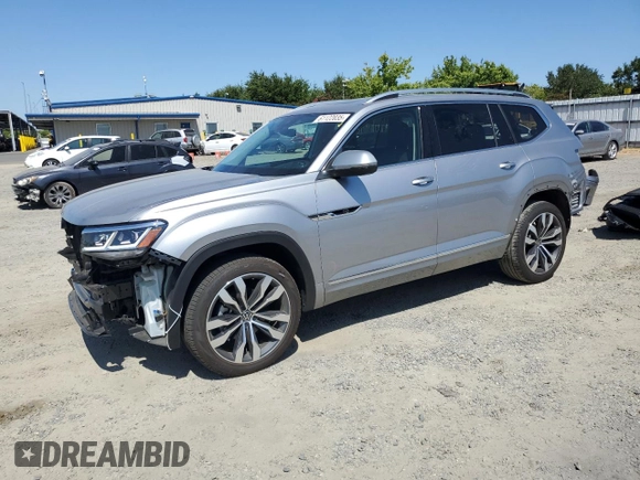 2023 Volkswagen Atlas SEL Premium R-Line z VIN 1V2FR2CA6PC528830, wystawiony jako Copart lot #61122035 z przebiegiem 20 233 mil mil oraz Szkoda całkowita • Salvage title. Historia ofert i sprzedaży dostępna na DreamBid. Obrazek 1.