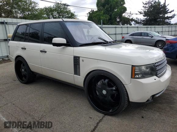 2010 Land Rover Range Rover SC with VIN SALMF1E48AA312377, listed as a Copart auction lot 58079295 with 155,103 mi miles and Salvage title. Bid and sale history available at DreamBid. Image 4.