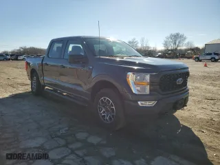 2021 Ford F-150 XL with VIN 1FTFW1E55MFC99491, listed as a Copart auction lot 48031595 with 64,509 mi miles and Salvage Title. Bid and sale history available at carsss.com. Image 4.