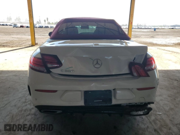 2022 Mercedes-Benz C 300 with VIN W1KWK8DB7NG115018, listed as a Copart auction lot 52892615 with 37,226 mi miles and Salvage title. Bid and sale history available at DreamBid. Image 6.
