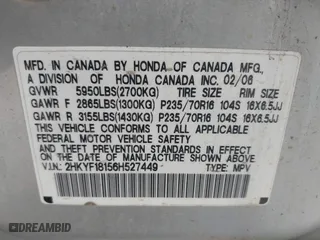 2006 Honda Pilot LX with VIN 2HKYF18156H527449, listed as a IAAI auction lot 42097170 with 178,983 mi miles. Bid and sale history available at carsss.com. Image 9.