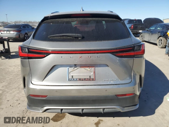 2022 Lexus NX with VIN JTJKGCEZ7N2001197, listed as a Copart auction lot 81038594 with 39,235 mi miles and Salvage Title. Bid and sale history available at carsss.com. Image 6.