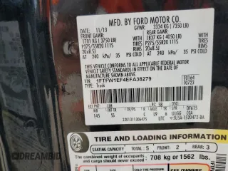 2014 Ford F-150 XL with VIN 1FTFW1EF4EFA38279, listed as a Copart auction lot 53785024 with 162,474 mi miles and Salvage title. Bid and sale history available at DreamBid. Image 14.