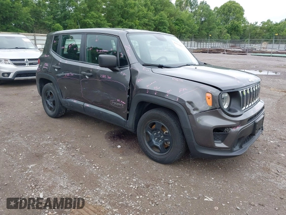 2019 Jeep Renegade Sport with VIN ZACNJAAB3KPK17836, listed as a IAAI auction lot 42351057 with 52,318 mi miles and . Bid and sale history available at DreamBid. Image 1.