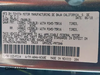 2018 Toyota Tacoma SR5 with VIN 3TMAZ5CN4JM069965, listed as a IAAI auction lot 41798238 with 124,619 mi miles and . Bid and sale history available at DreamBid. Image 9.