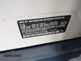 2019 BMW X5 xDrive40i with VIN 5UXCR6C50KLL08346, listed as a IAAI auction lot 41824070 with 75,000 mi miles and . Bid and sale history available at DreamBid. Image 9.