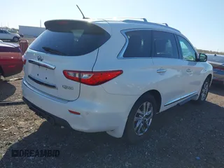 2014 Infiniti QX60 with VIN 5N1AL0MN2EC529288, listed as a IAAI auction lot 42137101 with 147,472 mi miles. Bid and sale history available at carsss.com. Image 4.